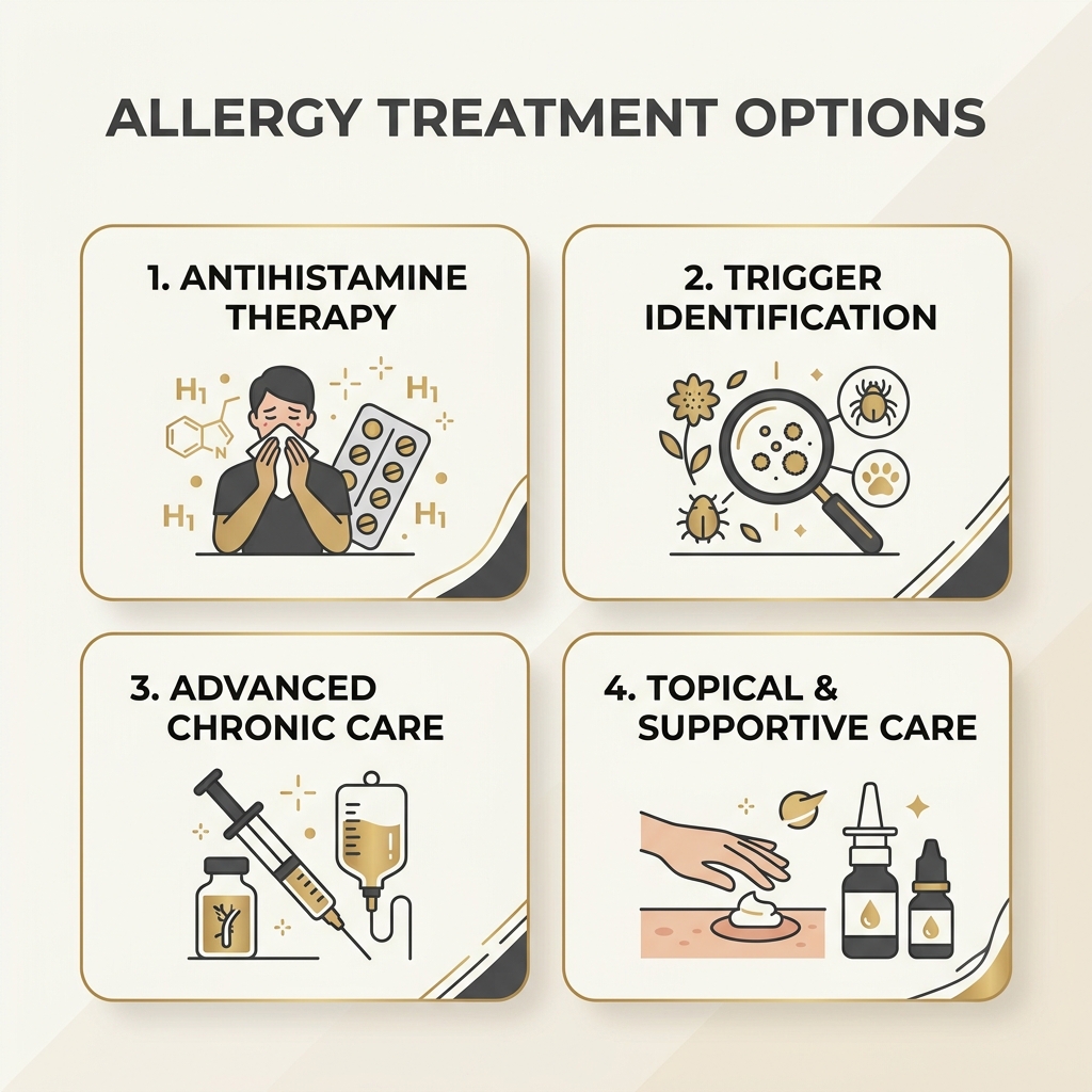 Allergy Treatment Options Infographic