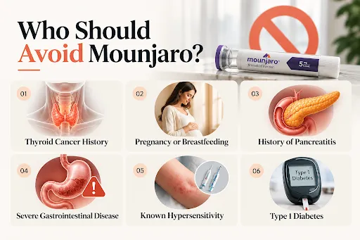 who should avoid mounjaro at DermaTales Gurgaon